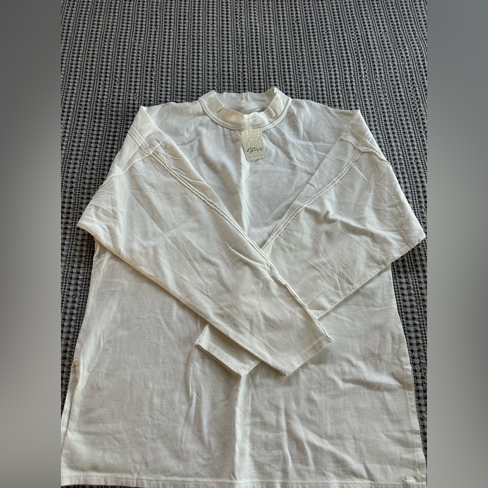 NWT Free People We The Free Heater Tee in Optic White Size XS